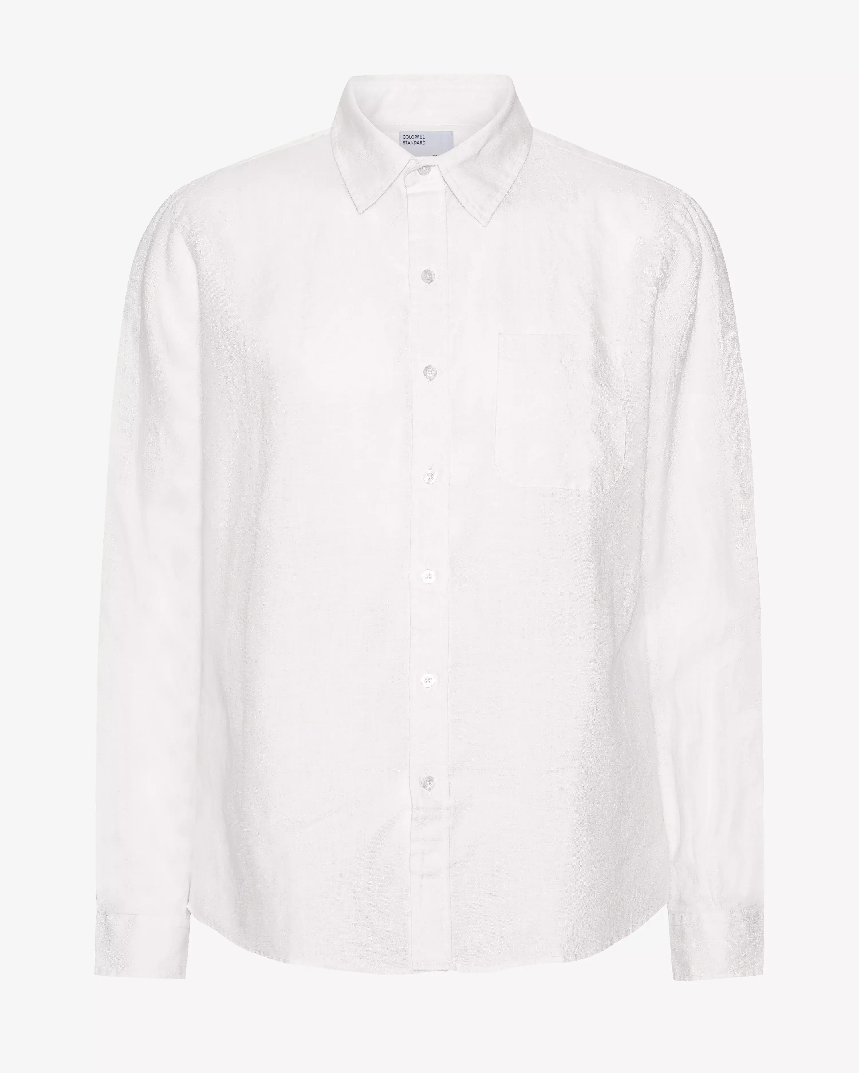 Colorful Standard Optical White Leinenhemd Herren weiss
